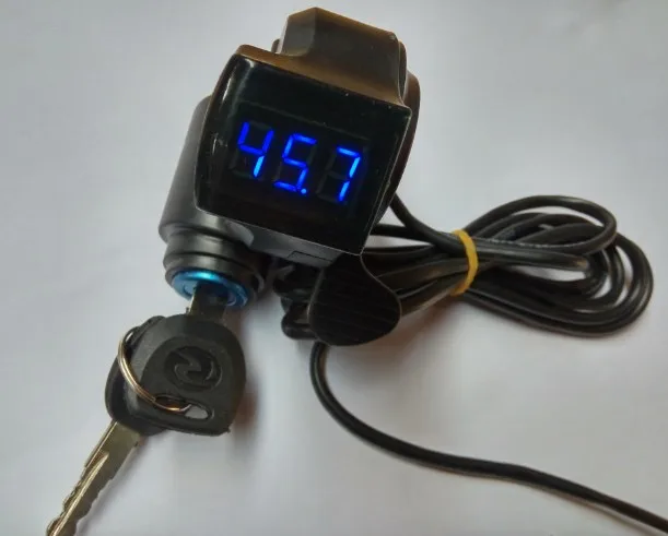 Perfect 12-100v finger thumb shifter Accelerator with digital display&lock/key for electric bike scooter mtb tricycle battery indicator 1