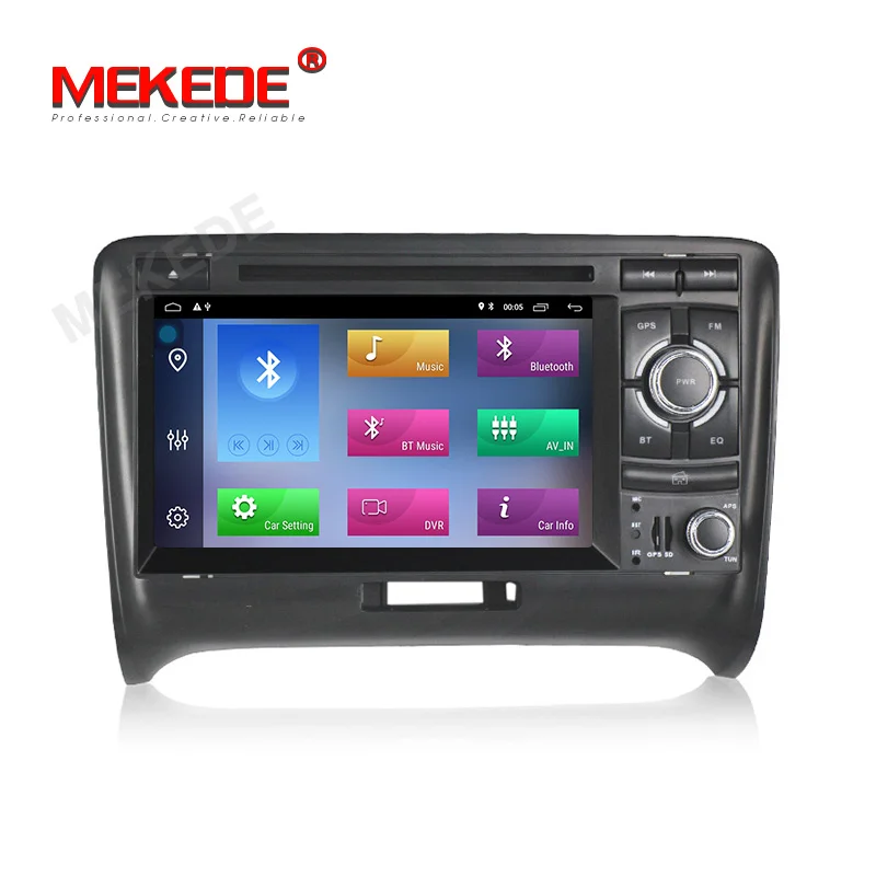 Best Mekede 7"2din android9.1 Car radio GPS Navigation for Audi TT MK2 8J 2006 2007 2008 2009 2010 2011 2012 navi canbus wifi BT SWC 4