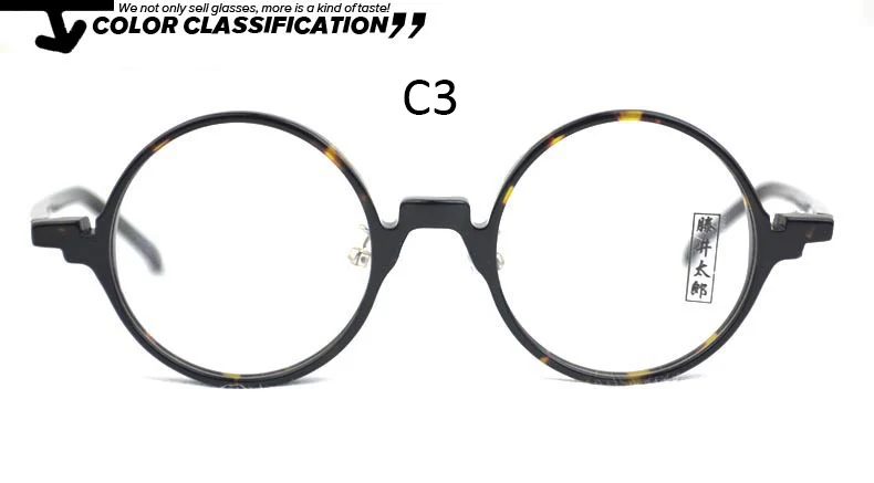 Высокое качество ацетатные ручной работы круглые оправы для очков для мужчин и женщин Compute винтажные оптические очки фирменный дизайн с коробкой 8834