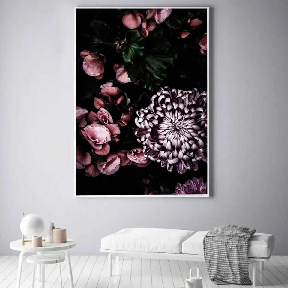 Garden-Roses-Posters-Prints-Hydrangeas-Succulent-Canvas-Painting-Nordic-Flower-Wall-Pictures-For-Living-Room-Prints