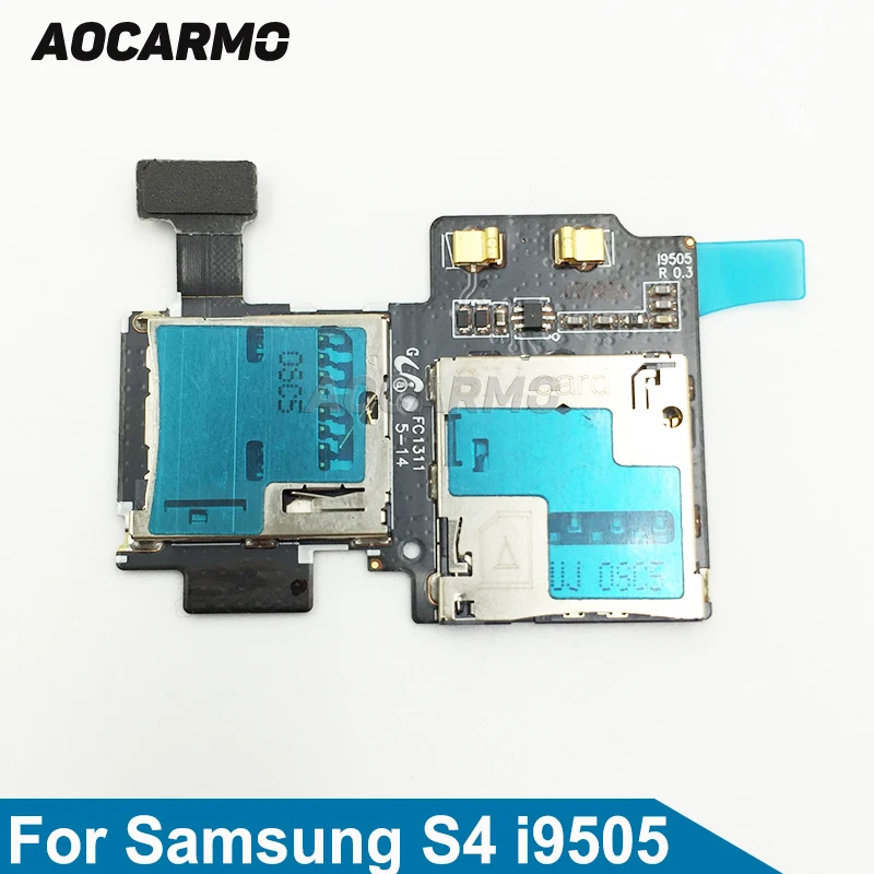 Держатель для карт памяти Aocarmo SD гибкий кабель Samsung Galaxy S4 GT i9505|Шлейфы мобильных