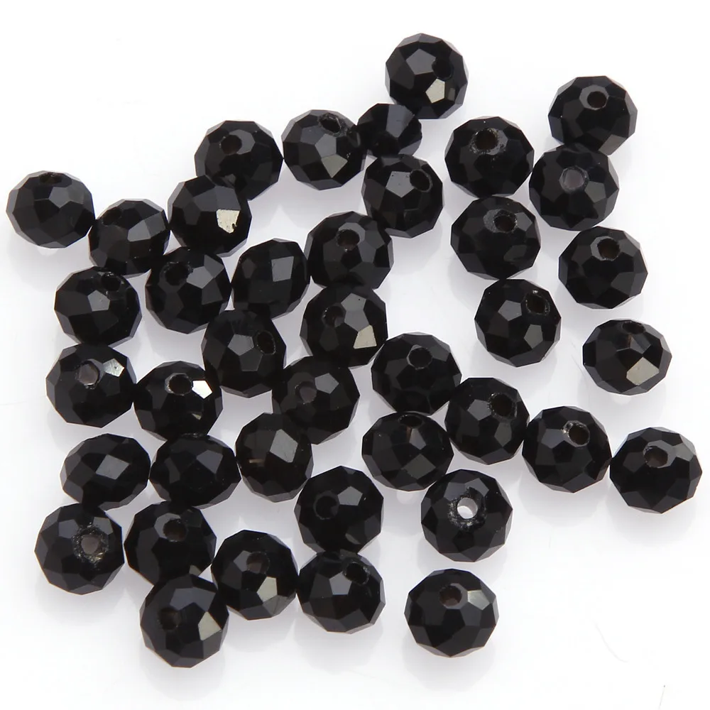 Free Shipping! Wholesale Cheap 50pcs/ lot Black Rondelle