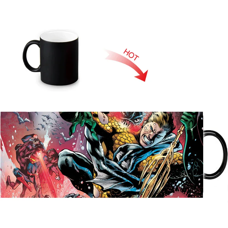 fun Aquaman pattern mugs magic color changing coffee mug customized tea milk cup gift idea 350ml | Дом и сад