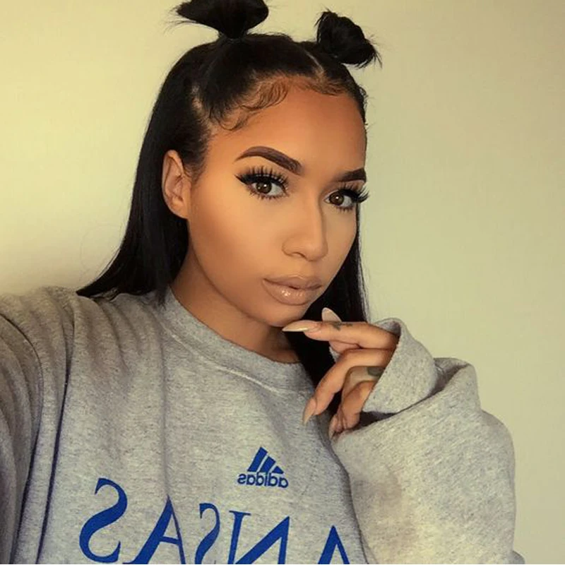 

360 Lace Frontal With Bundle Brazilian Straight Hair With Frontal Closure CARA Virgin Hair With Lace Closure With Baby Hair