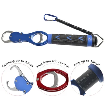 

Portable Outdoor Stainless Steel Fish Gripper Fish Lip Grip Handle Grab Carp Fish Lip Grip Fishing Tackle Tools