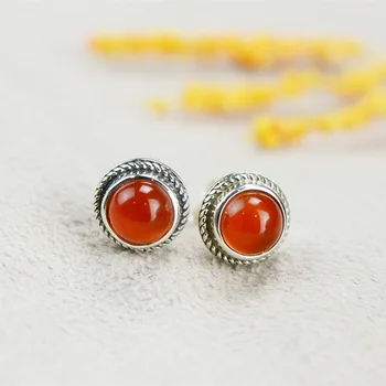 

925 Sterling Silver Earrings natural delicate transparent