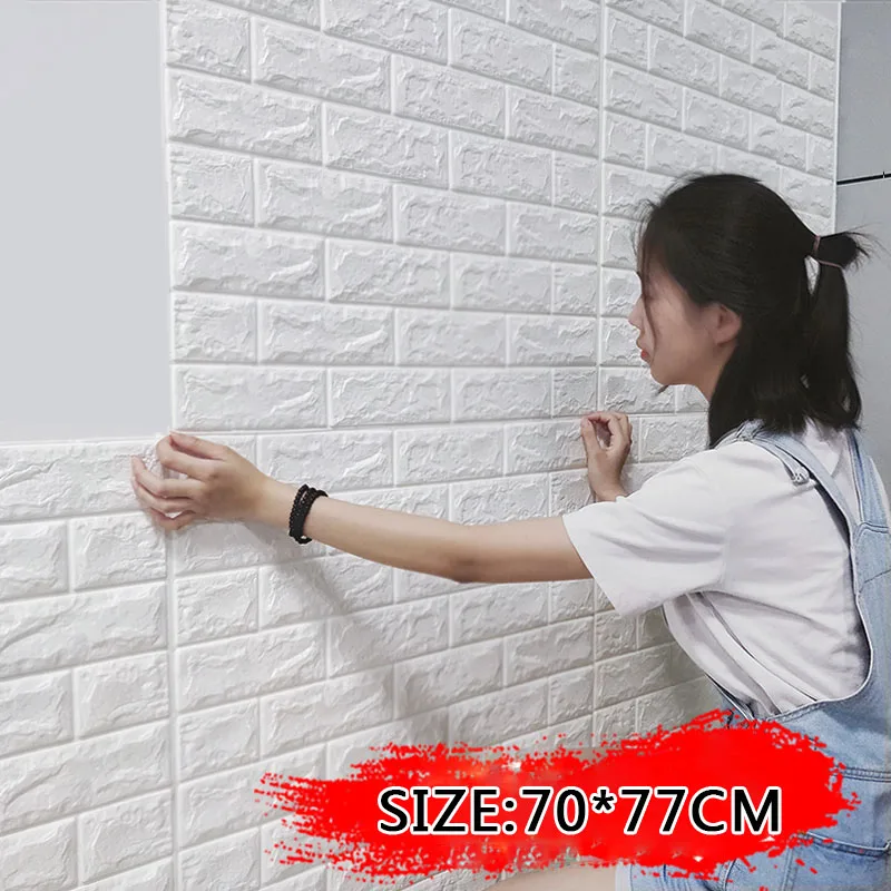 DIY самоклеющиеся 3D обои наклейки на стену кирпичная стена Декор Гостиная Спальня