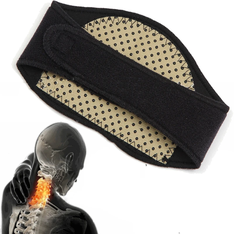 

1Pcs Tourmaline Magnetic Therapy Neck Massager Cervical Vertebra Protection Spontaneous Heating Belt Body Massager