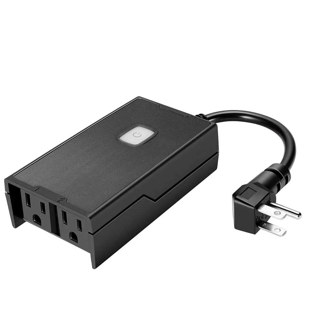 

Outdoor Wireless Smart Plug Wi-Fi Plug with 2 Sockets Compatible with Alexa Google Home Assistant LB88