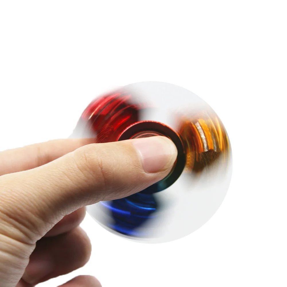 Dazzling Multicolor Finger Spinner Fidget Hand Gyro ADHD Stress Relief