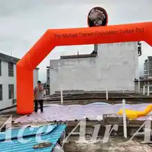 Горячая Оранжевый надувной индюк надувные вечерние рекламные арки на День Благодарения