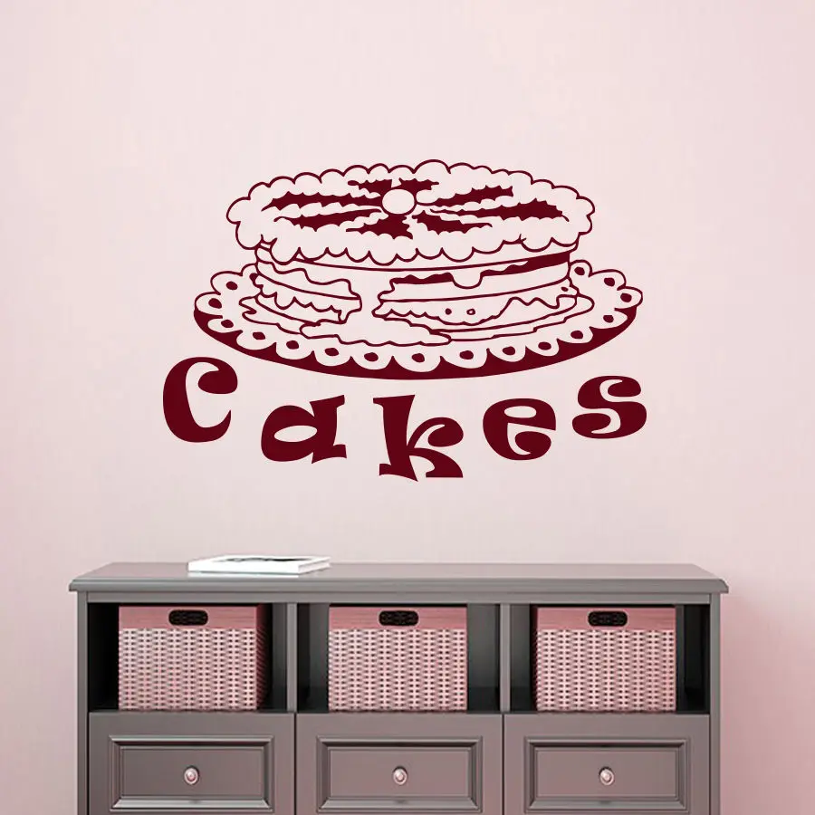 Wall Decals Cakes Sign Bakers' Confectionery Confection Vinyl Sticker