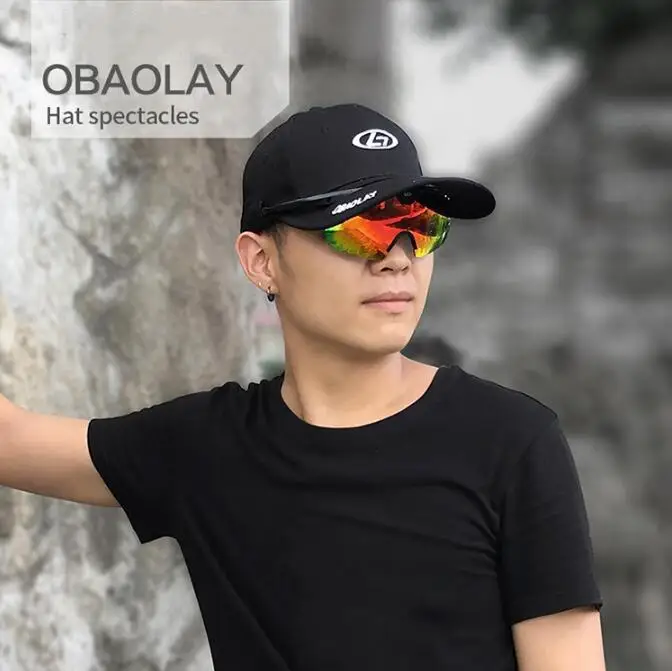 Yfashion мужские/женские поляризованные солнцезащитные очки+ шляпа костюм спортивные солнцезащитные очки для рыбалки аксессуар