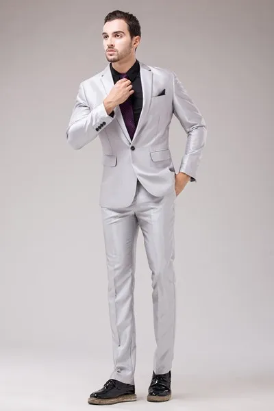 Cheap!!! Slim Mens Silver Blazer Fitted 