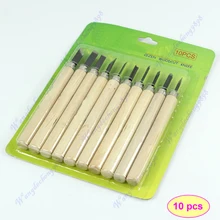 Free Shipping New Wood Handle Carving Mini Chisels Tool Kit Carpenters DIY Handy Tools Set 10Pcs