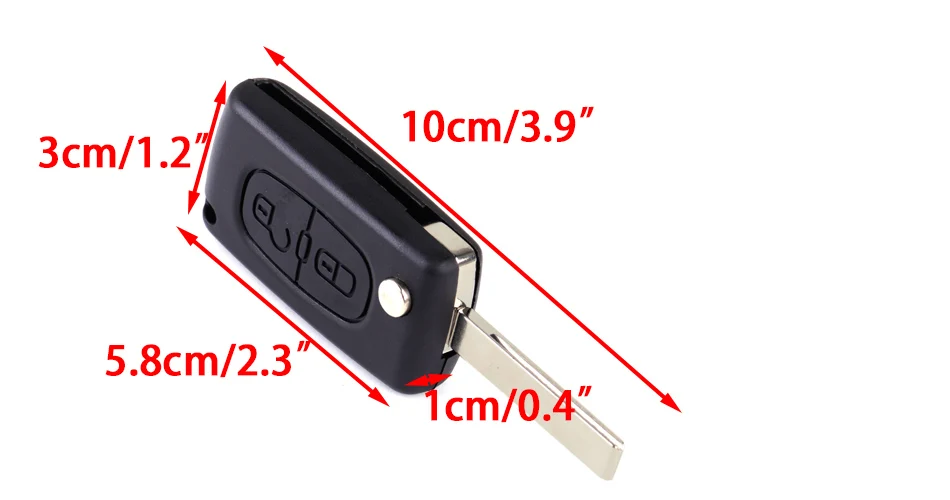 CITALL CE0536 2 кнопки автомобиля дистанционного флип Брелок чехол для peugeot 207 307 308 407