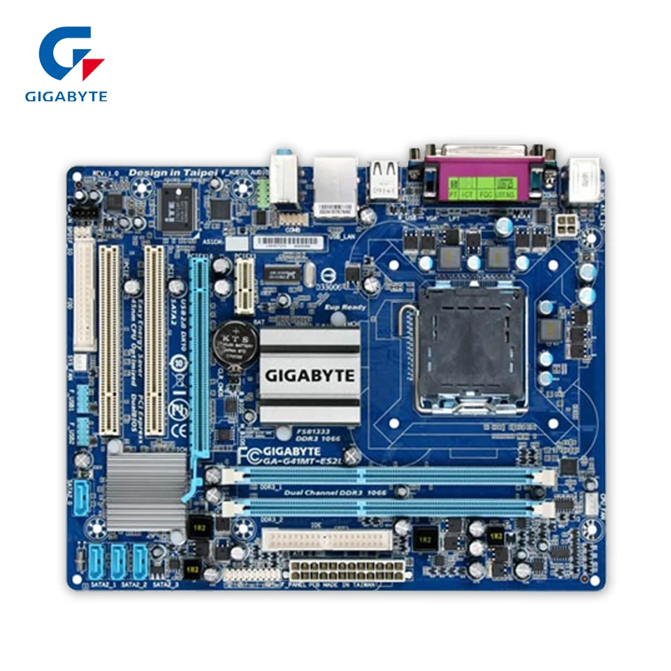 Gigabyte GA-G41MT-ES2L Original Used Desktop Motherboard G41MT-ES2L G41 LGA 775 DDR3 8G SATA2 USB2.0 Micro-ATX original motherboard ga g41mt s2 lga 775 ddr3 g41mt s2 8gb fully integrated g41 free shipping