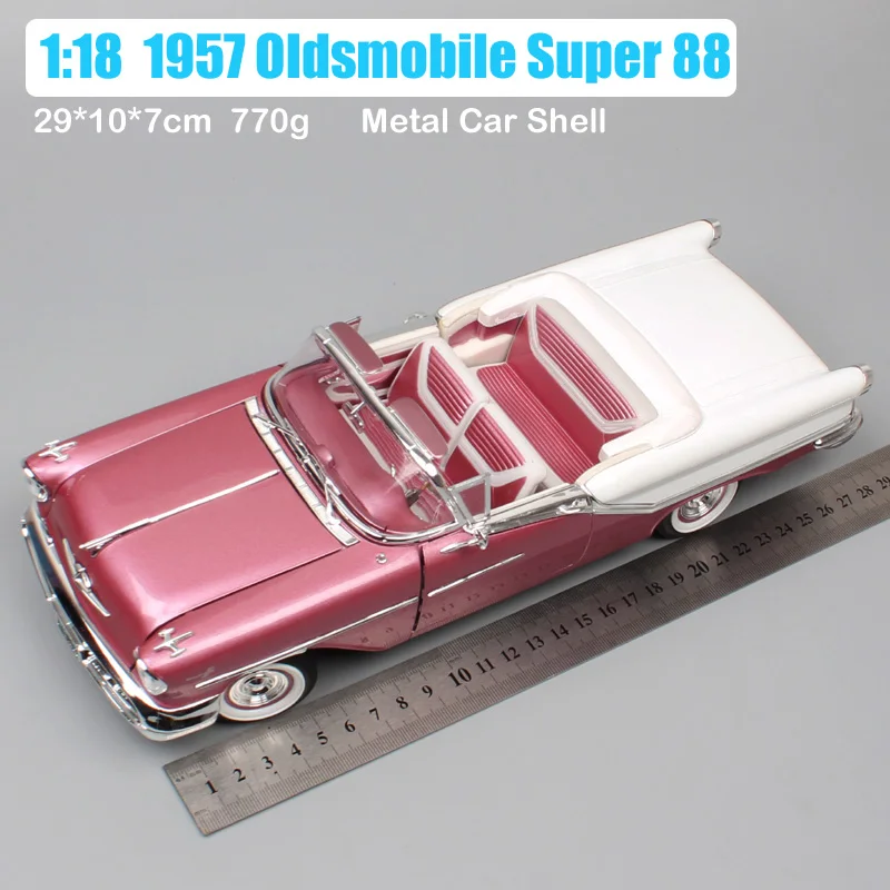 1 18 масштаб дорожный знак GM 1957 Olds mobile Super88 roadster классика купе автомобили Diecasts& игрушки автомобили модели автомобилей реплики - Цвет: 1957 Oldsmobile Supe