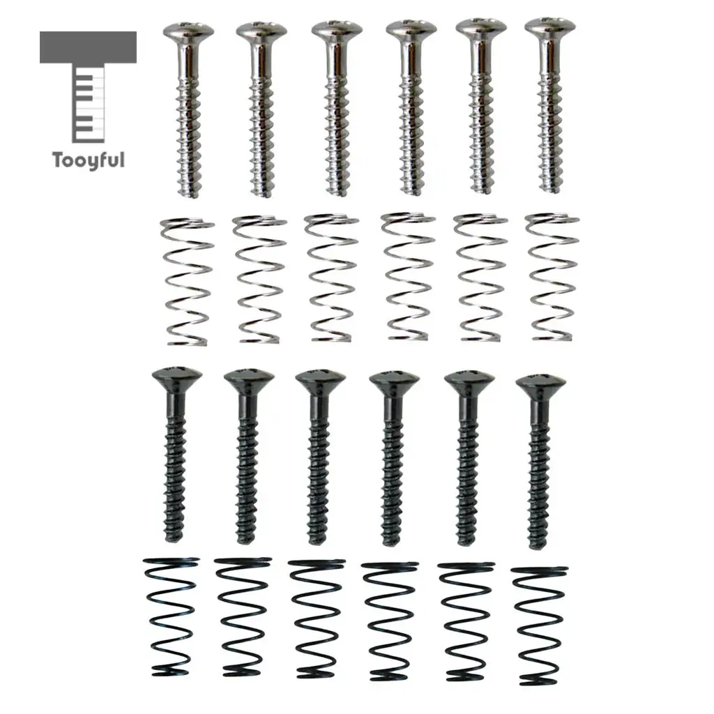 Tooyful 6 шт. Железный SSS одна катушка пикап регулировка высоты винты с пружинами набор для электрогитары запасные части