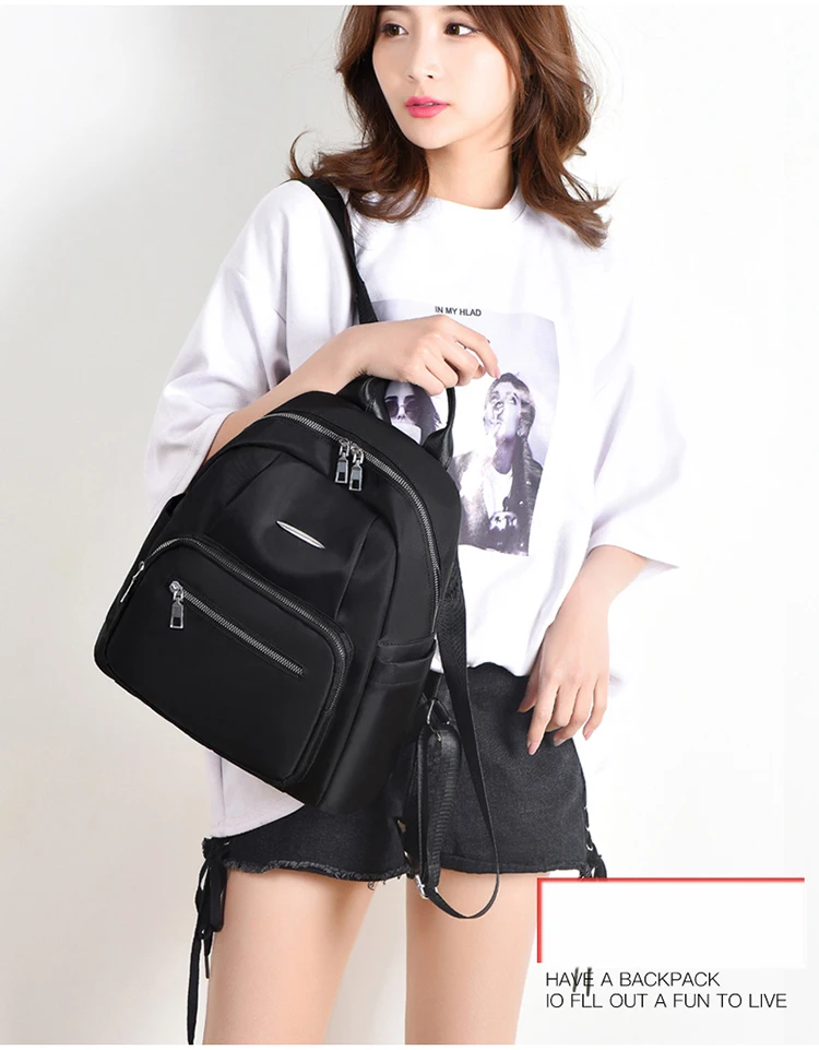 Женский рюкзак модный рюкзак дамская сумка через плечо femalebackpackgirl Модный Черный Рюкзак Большой Вместительный рюкзак