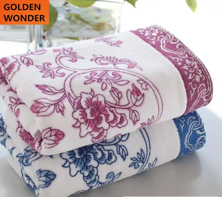 Chinese Towel Cotton Blue White Porcelain And Business Gift Travel