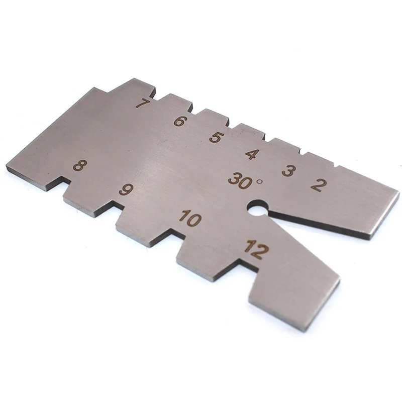 

Stainless Steel Screw thread Cutting angle gage Gauge Measuring Tool Welding Inspection Ruler Degree Screw Thread Gauge Gage