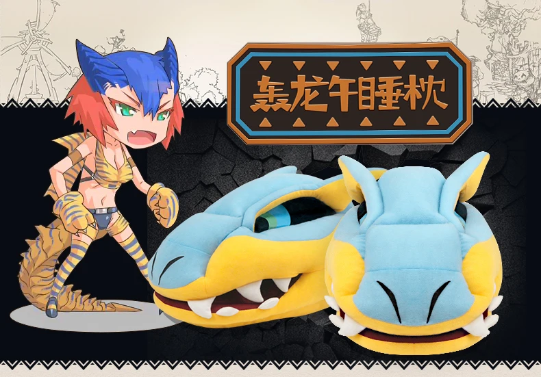 Cosplay&Ware [4]Anime Monster Hunter Tigrex Nap Cosplay Party Throw Pillow Toy Soft Plush Stuffed Cushion Cartoon Dragon Doll Xmas -Cosplay&Ware anime Shop HTB1asRbaUrrK1RkSne1q6ArVVXaE.jpg
