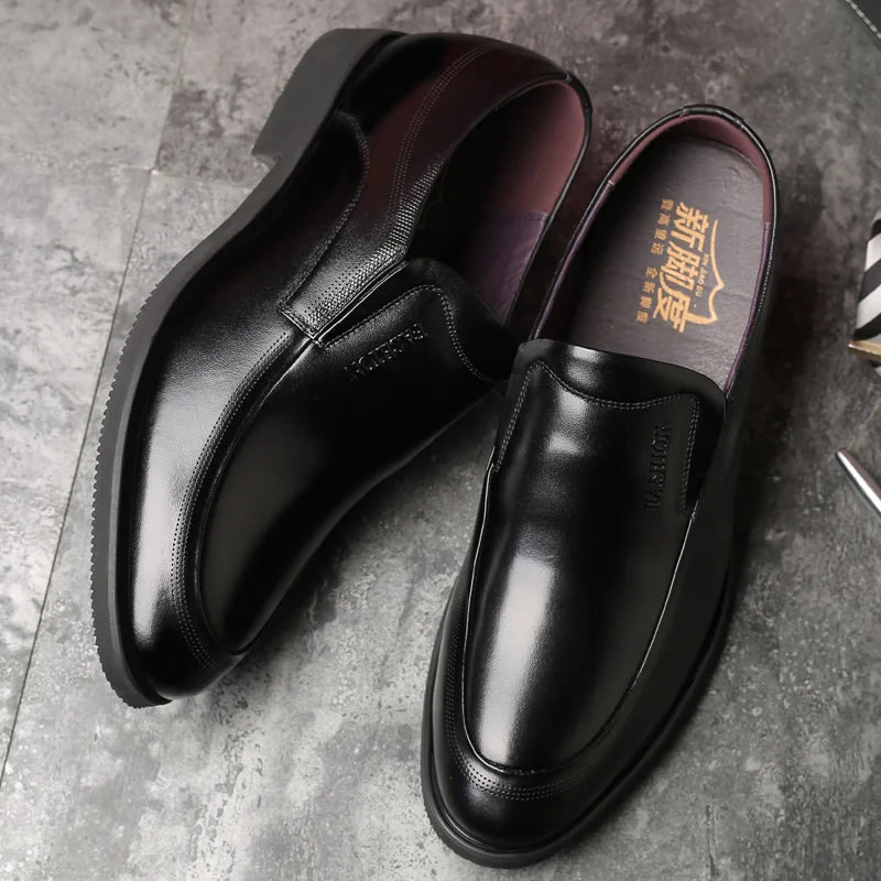 Мужские модельные туфли свадебные туфли кожа Для мужчин формальная обувь без шнуровки, увеличивающая рост обувь, увеличивающая рост