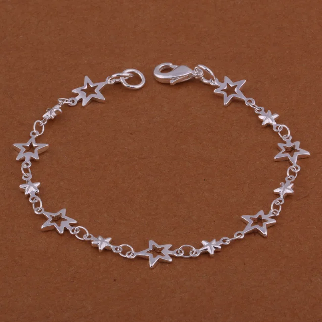 

H370 Free Shipping Silver plated Cuff Chain Charm Leading shrimp buckle Bracelet Jewelry Bracelet /ajfajama bvpakmwa