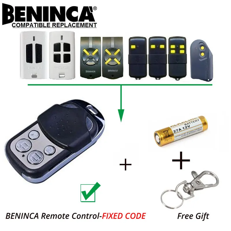 

2ps Universal Fixed Code Compatible Gate Transmitter for BENINCA TO.GO 2WK,TO.GO 4WK 433.92MHz Free shipping