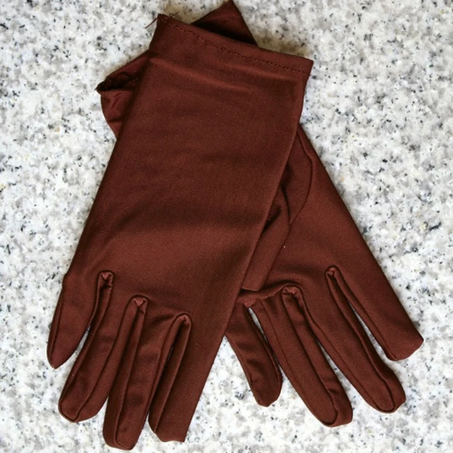 1Pair Summer Spandex+Polyester Short Gloves Design Sun-shading Sunscreen Oversleeps Slip-resistant Gloves Female