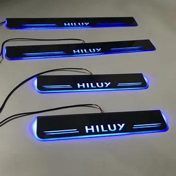 LED ドア敷居プレート移動ドアスカッフボードを Running Nerf バードアエントリーガード用カバーハイラックス VIGO REVO 2015 -2017 プレート