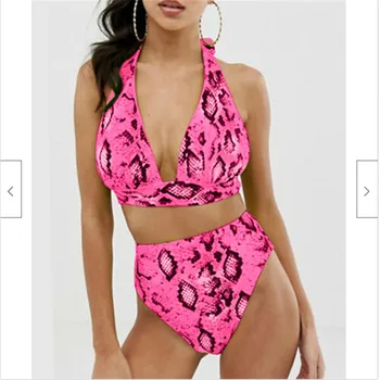 

Bikini 2019 Women Leopard Print Bikini set Push-Up Padded Swimwear suit Bathing Brazilian Swimming Suit For Women Bathing Suit