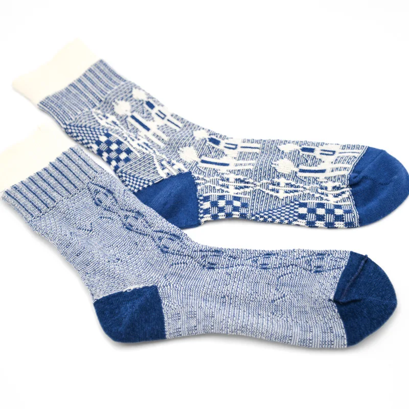 5 пар Для мужчин Для женщин Unisex пары носки Винтаж Национальный стиль днем смешной узор Дизайн носки осень-зима теплые мягкие носки