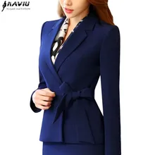 Новая деловая женская одежда OL Зимний Элегантный Блейзер с длинным рукавом и бантом официальные костюмы Офисная Женская одежда размера плюс Рабочая куртка