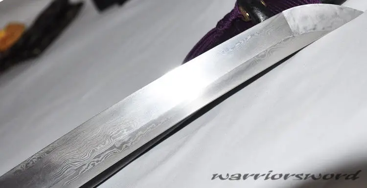 Японский самурайский короткий меч Танто сложенный стальной полный лезвие Tang Sharp