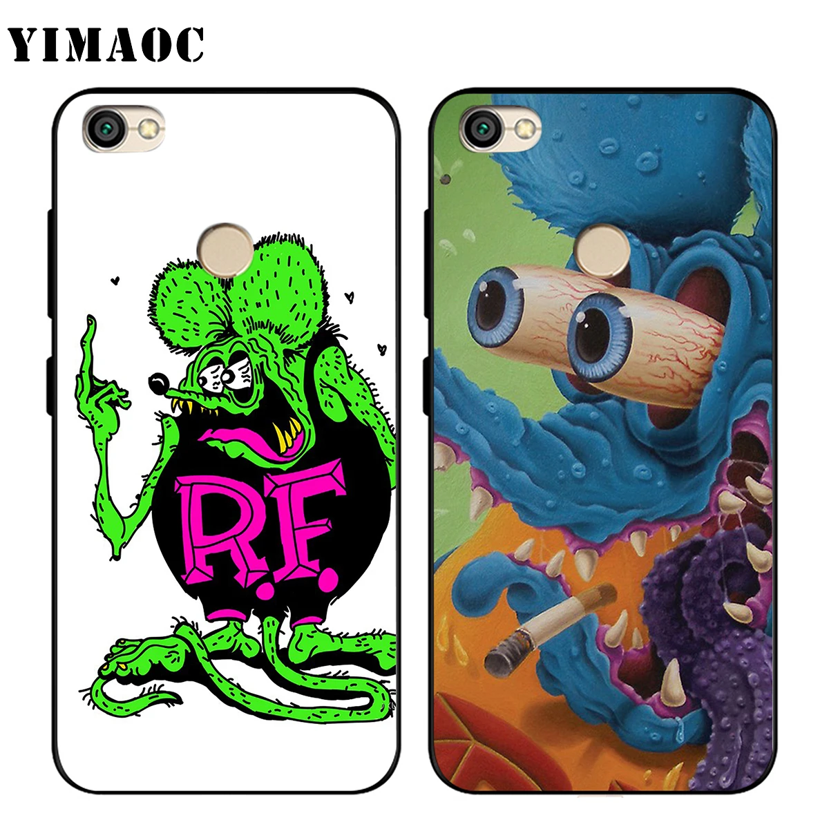 Силиконовый чехол YIMAOC Tales of the Rat Fink для Xiaomi Redmi Note 4 4x 4a 5 5a 6 8 Pro Prime Plus|Бамперы| |