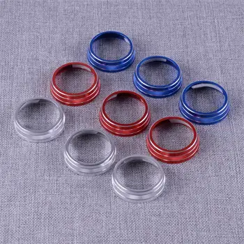 

DWCX 3PCS Air Conditioning Knob Button Switch Ring Cover Trim Interior Moulding Decoration Fit for Jeep Compass 2017 2018 2019