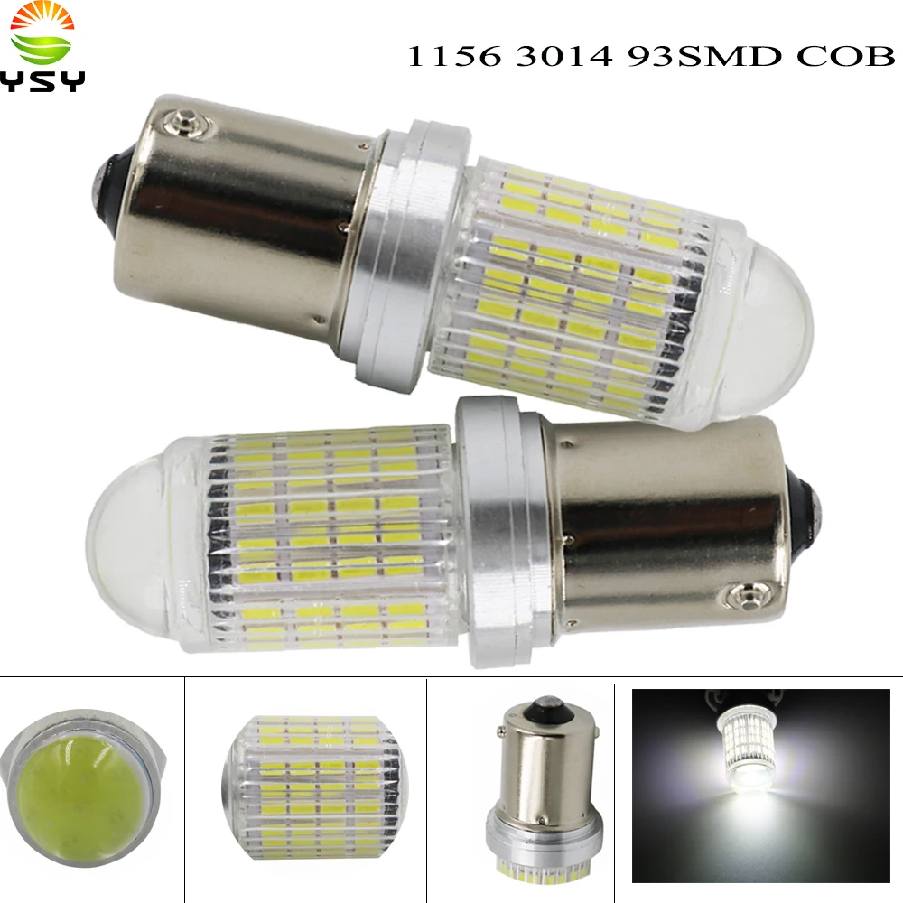 YSY 10 шт. 1156 BA15S 3014 93SMD Автомобильный светодиодный стоп-сигнал Автомобильная
