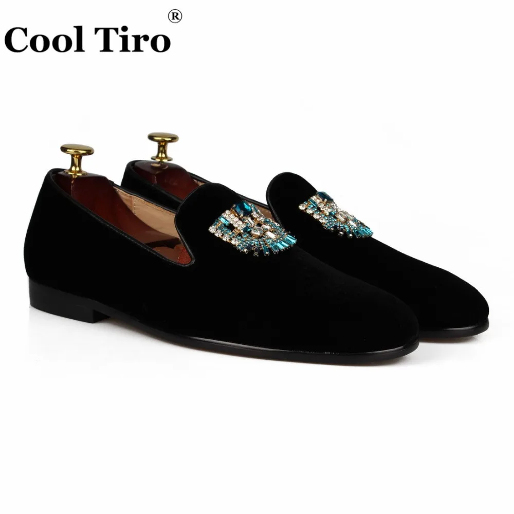 VELVET Loafers SLIPPERS with Crystal brooch (2)