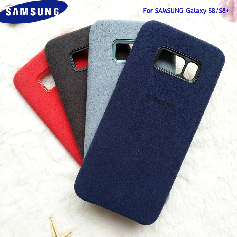 

100% Original Brand Samsung Galaxy S8 Plus Suede Leather Case Soft-Touch Back Housing Door Cover For Samsung Galaxy S8 + S8 Plus