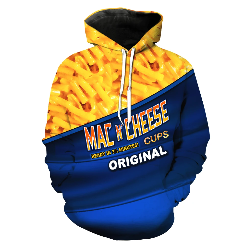 Модный бренд 3D толстовки для мужчин 3d с капюшоном бургеры и fries print два Запчасти