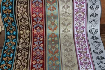 

Mixed set 7yards/lot Woven Jacquard Ribbon Embroidered 7 color flower 5.7cm