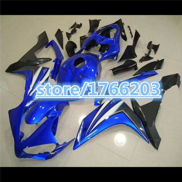 

100%NEW For YZF-R1 07-08 Blue black YZF R1 YZF1000 07 08 C10217 YZFR1 YZF 1000 Factory blue 07 08 2007 2008 Fairing Ning