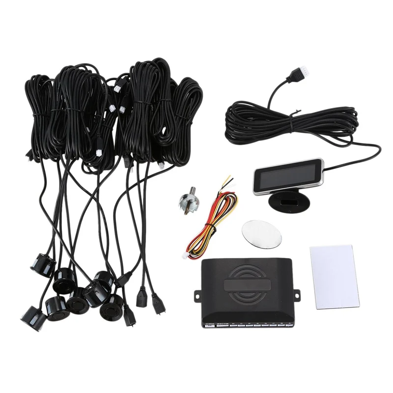 

Lcd Display Parktronic Car Parking Sensors 8 Radars Sound Alarm Probes Car-Detector Car Parking Parkmaster Reversing