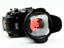 for Sony A5100 16-50mm 130ft Waterproof Housing Case + Fisheye Wide Angle lens and Red Diving Filter 67mm