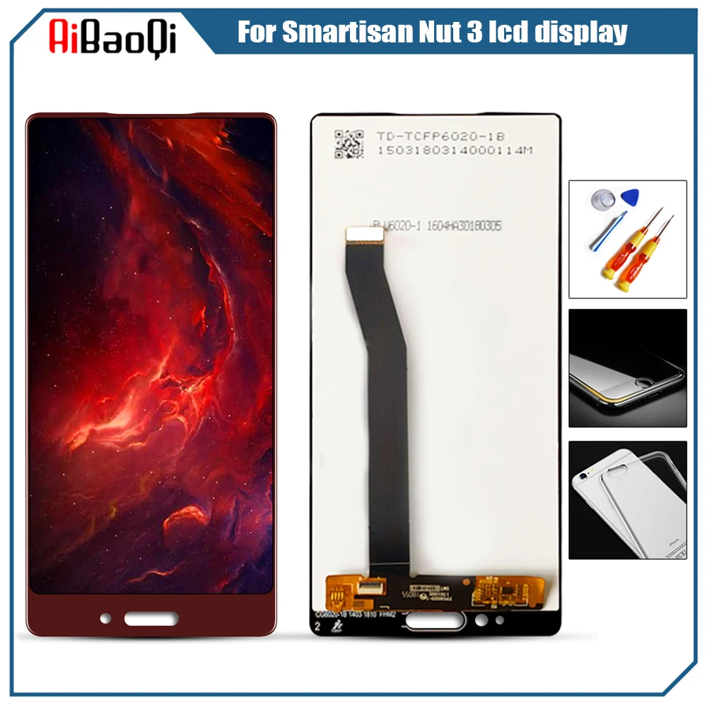 

For Smartisan Nut 3 LCD Display Touch Screen Digitizer with Frame OC105 Display LCD Repair Replacement with tools