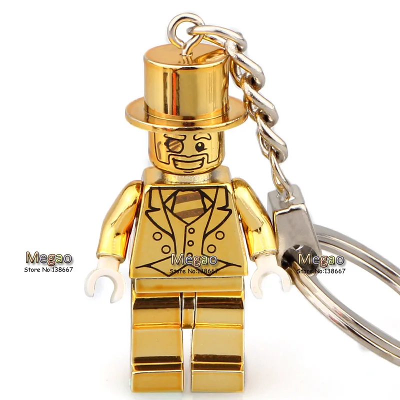 

Mr Gold PG999 Limited Edition Chrome Golden Keychain Custom Ring DIY Handmade Building Block Best Children Gift Toy
