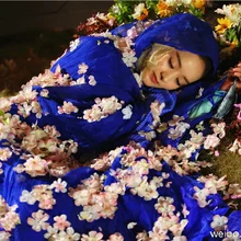 Хуа Луо сапфировый синий плащ новейшая телевизионная Игра Путешествие цветка Хуа Цянь ГУ актриса Цянь ГУ косплей Женский костюм