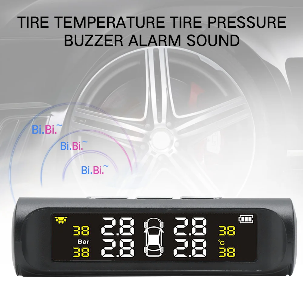 Система контроля давления в автомобильных шинах на солнечных батареях, инструмент для контроля давления воздуха в автомобильных колесах, датчик давления в шинах